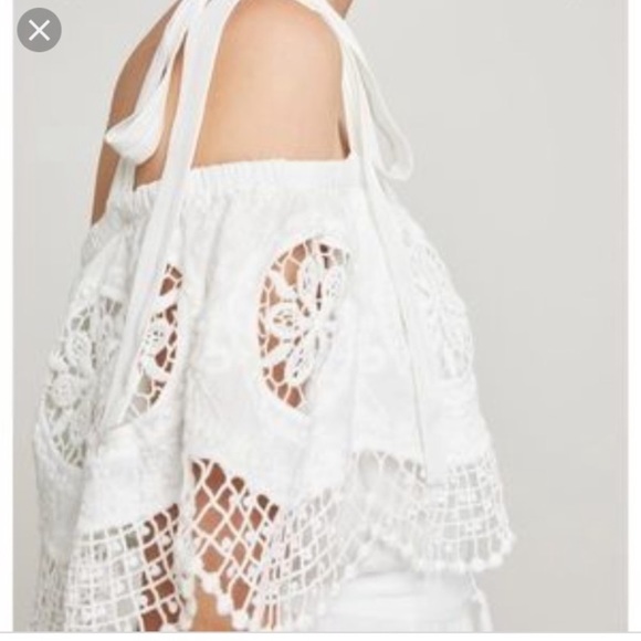 BCBGMaxAzria Midi Dress,Cold Shoulder Eyelet NWT - Picture 4 of 8